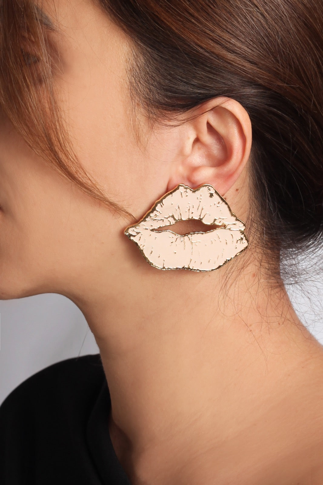 Light Pink Big Lip Earring