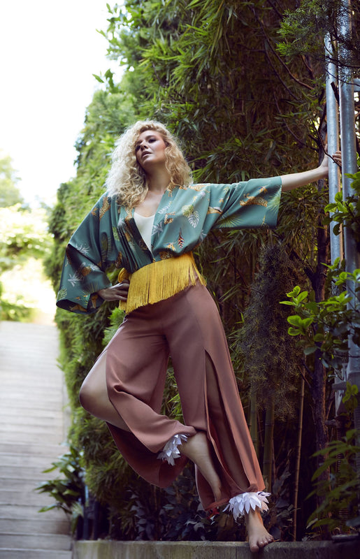 TERRACOTTA COLORED "HAREM" TROUSERS