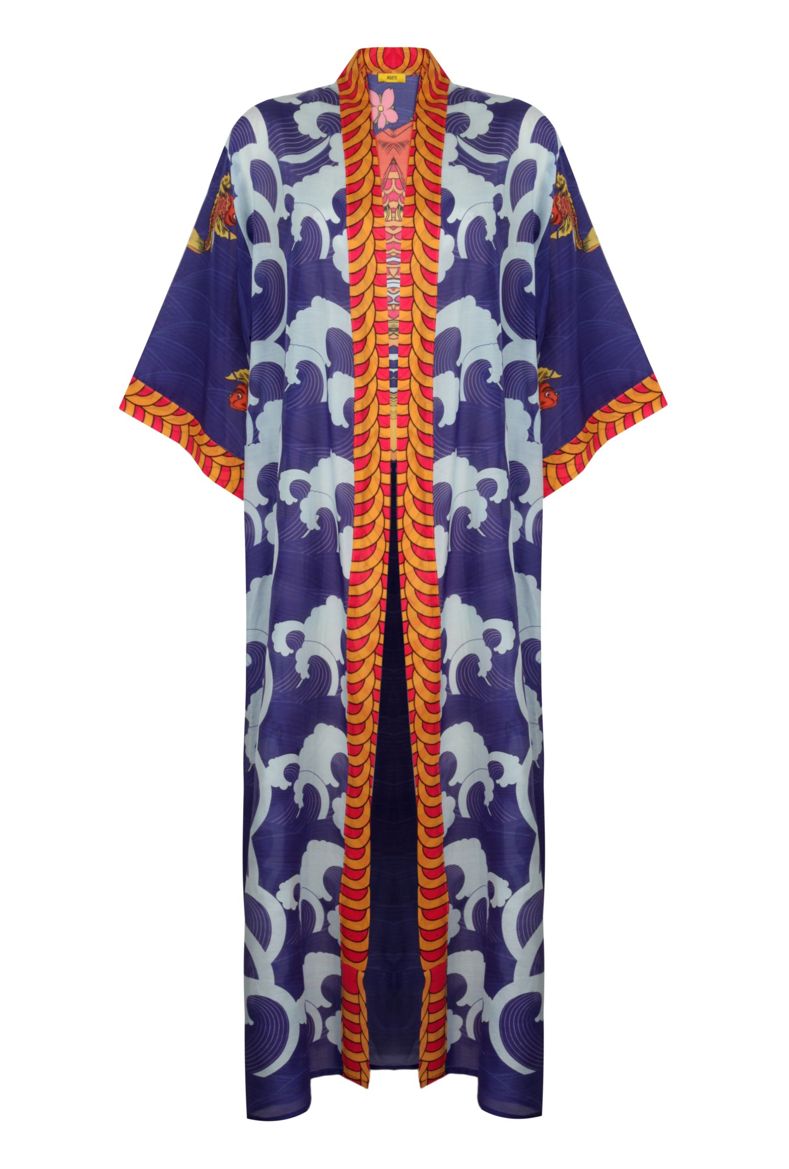 COTTON SILK MAXI CLASSIC SLEEVED KIMONO