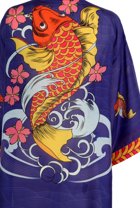 COTTON SILK MAXI CLASSIC SLEEVED KIMONO