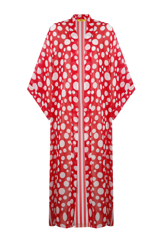 BIG PONTIC RED MAXI KIMONO