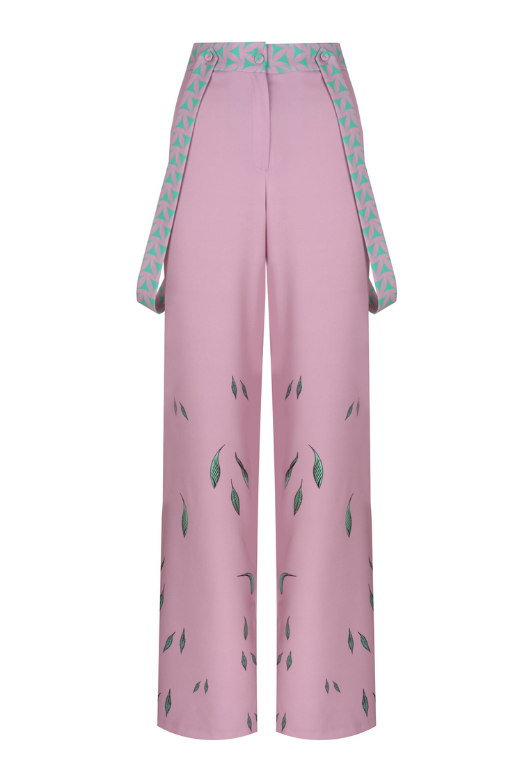 ANNIE HALL - MINT PINK FLOWER OF LIFE TROUSER