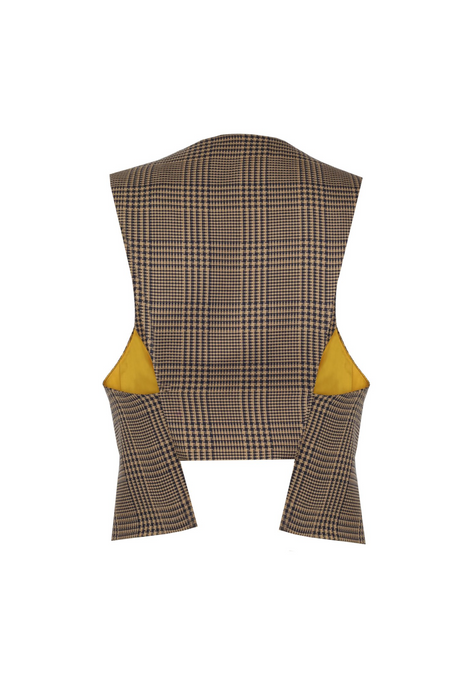 CHECKERED WOOL VEST
