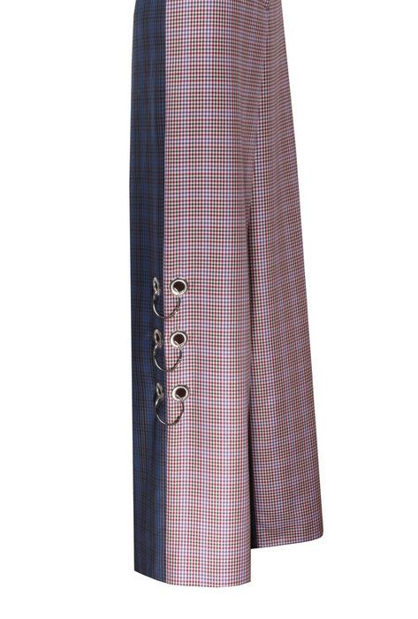 MIXED COLOR MINI CHECKED TROUSERS