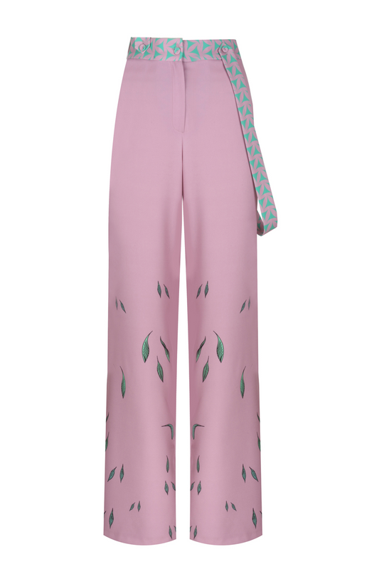 ANNIE HALL - MINT PINK FLOWER OF LIFE TROUSER