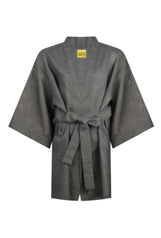 EVA - CAPPED LINEN MIDI KIMONO