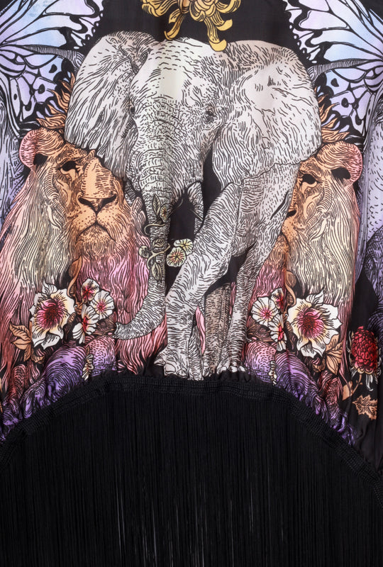 JAQUETTE'S BLACK NATURE KIMONO
