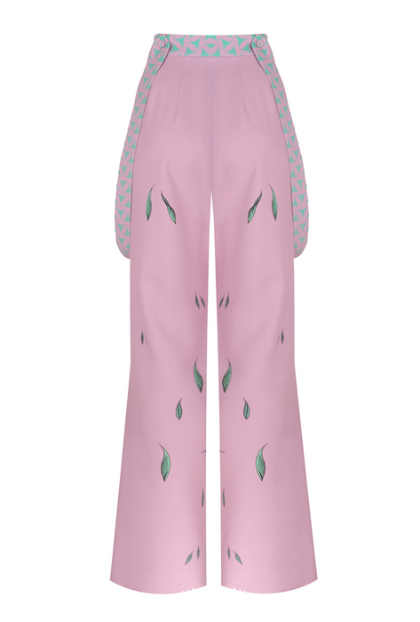 ANNIE HALL - MINT PINK FLOWER OF LIFE TROUSER