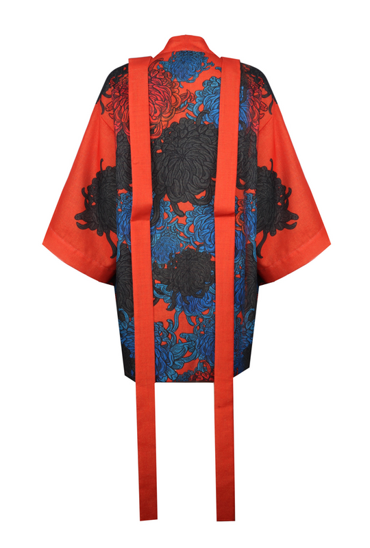 EVA - CHRYSANTHEMUM MIDI KIMONO