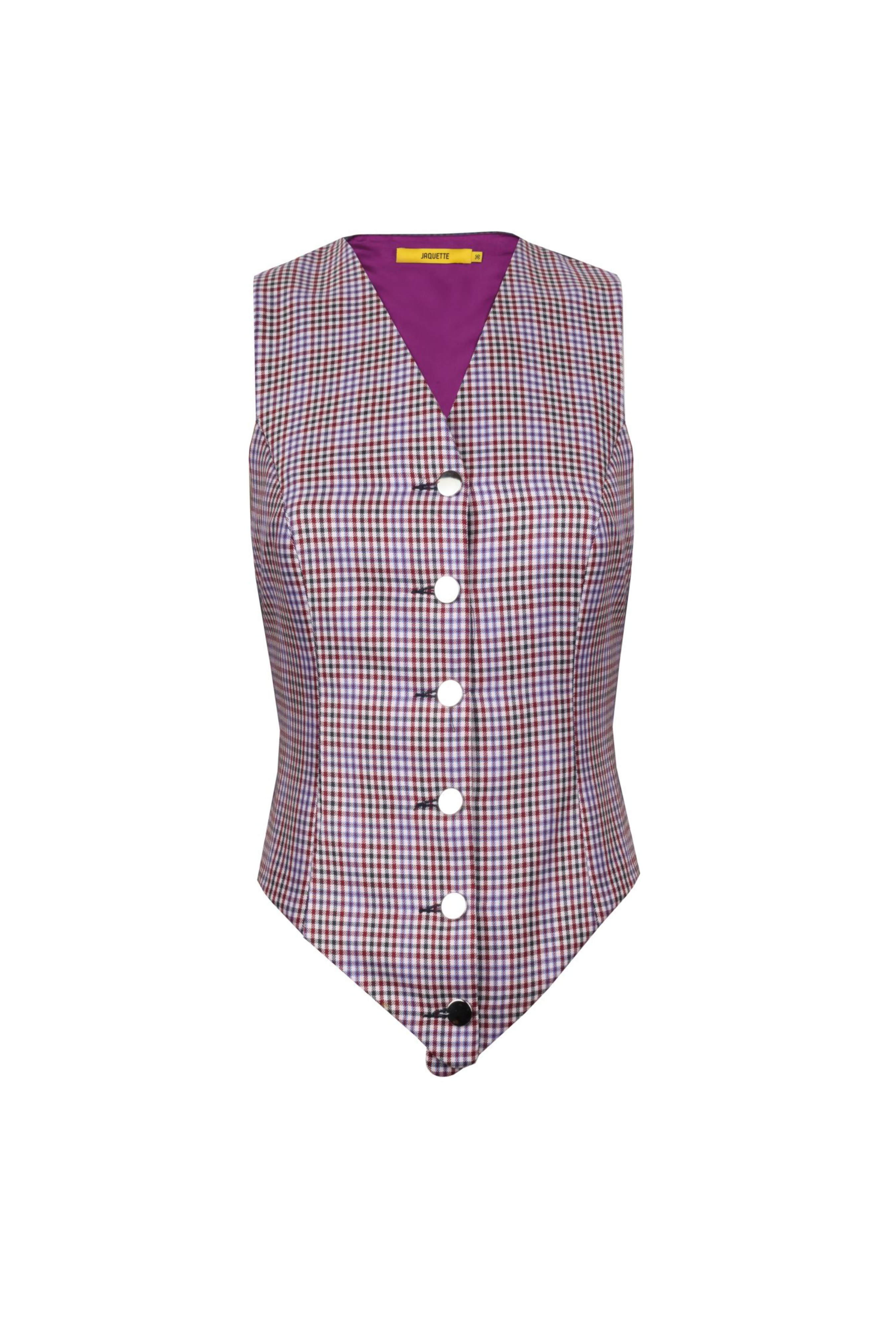 MIXED COLORED - CHECKERED WOOL VEST