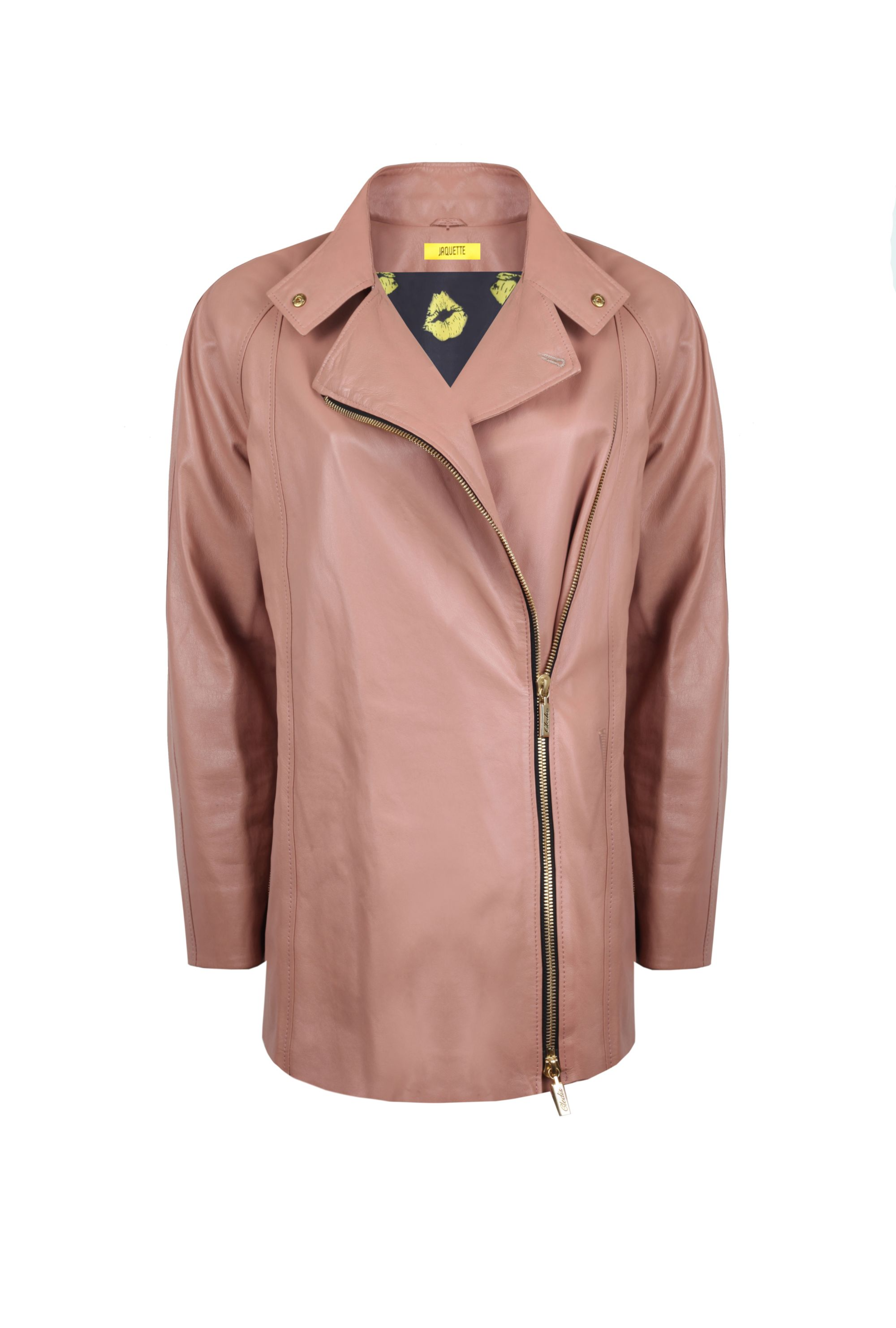 POWDER COLORED LEATHER JACKET