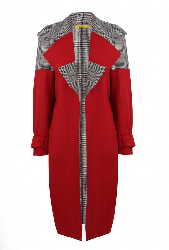 CUTTED - RED TRENCHCOAT
