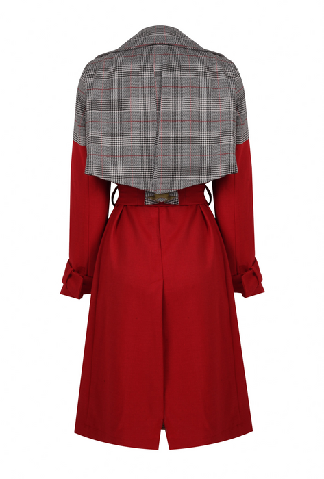 CUTTED - RED TRENCHCOAT